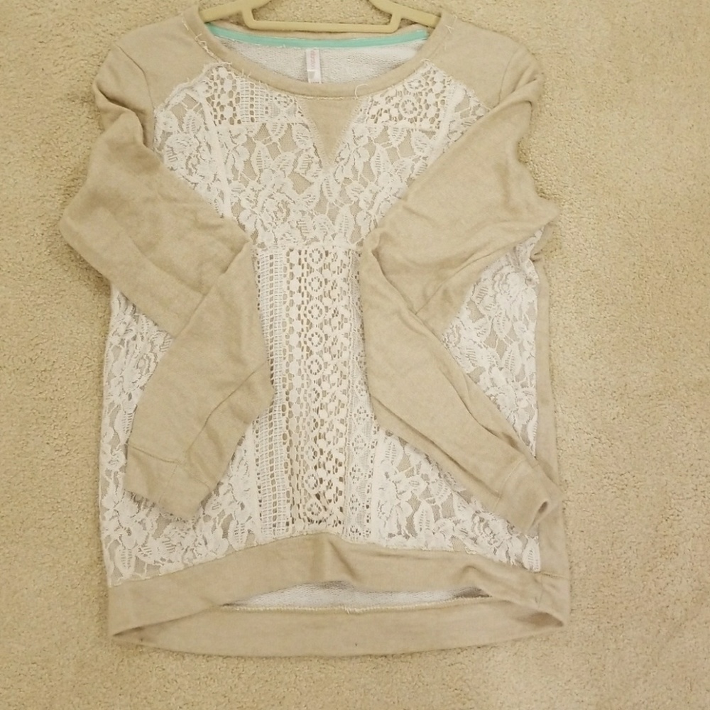 lace sweatshirt